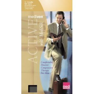 Medi Active For Men 04534 Ribbed Knee High 16-20mmHg Closed Toe, XL, NVY - 04534