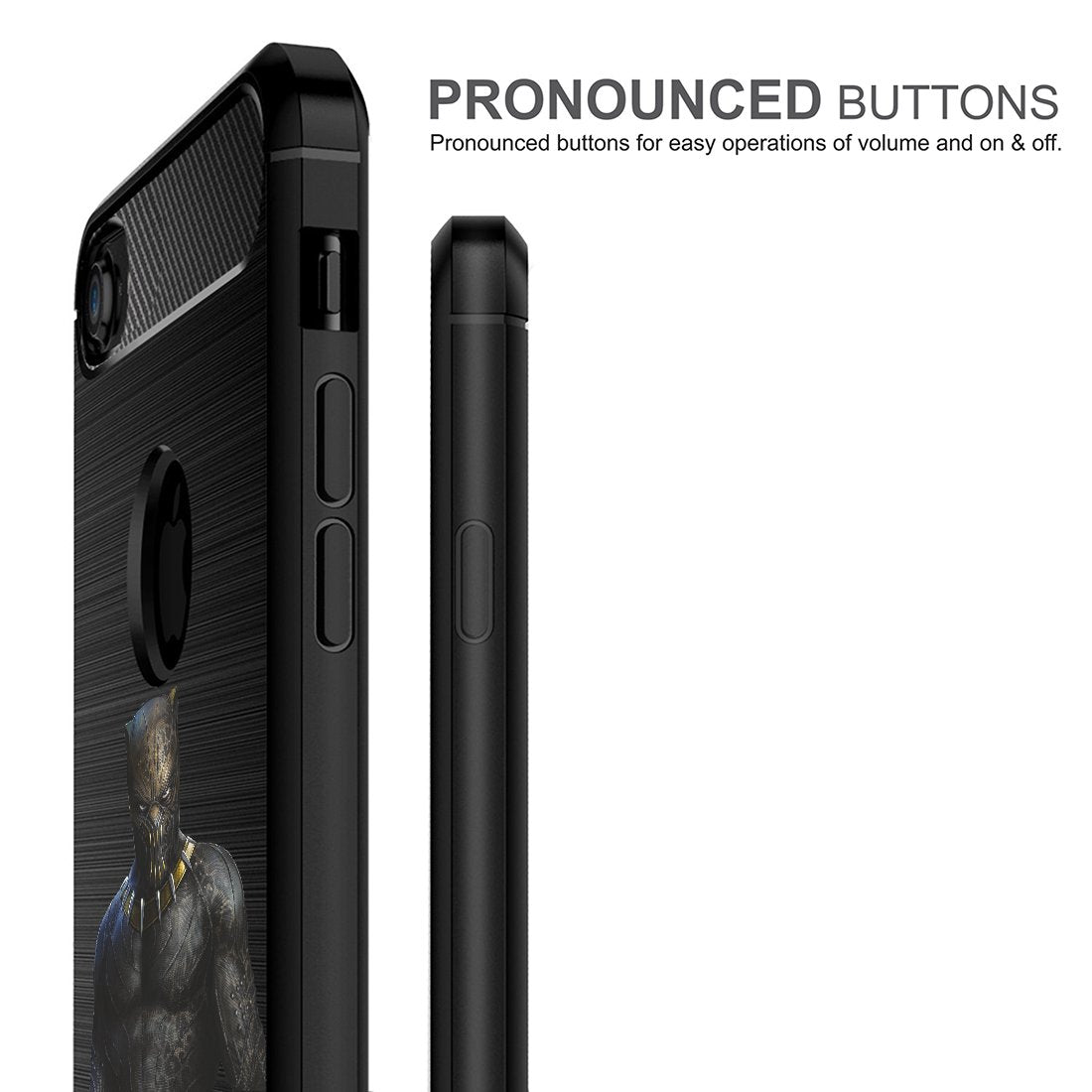 MTT Marvel Black Panther Officially Licensed Tough Armor Back Case Cover for Apple iPhone 8 & 7 (D226)