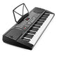 Hamzer Teclado eletrônico de música de órgão elétrico de piano com 61 teclas com suporte, microfone e folha de adesivos - preto