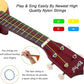 Everjoys Ukulele Soprano Pacote para iniciantes - 53 cm com cordão arco-íris bolsa de aula online gratuita para afinador digital, kit tudo em um