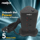 Frontech Power Tower | 9 Universal Sockets | 2 USB Ports + 1 Type-C | 5m Cable | 2500W Load | Child Safety Shutter | Vertical Multi-Plug Extension Board (FT-3564)