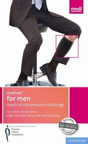 Mediven for Men 15-20 mmHg Closed Toe Calf High Compression Socks