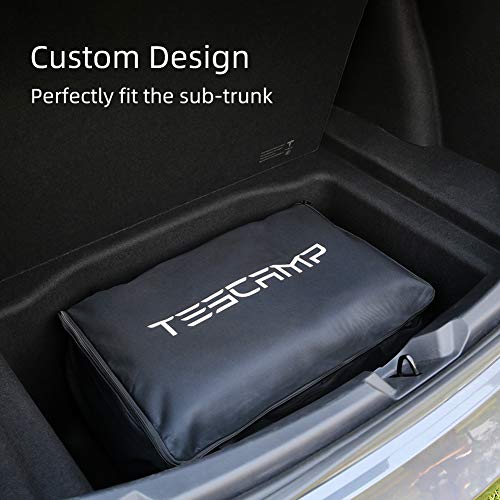 TESCAMP Camping Mattress CertiPUR-US Memory Foam Car Mattress, Storage Bag & Removable Sheet Provided for Tesla Model 3, Y, and Other Cars, Portable, Foldable, in Car Sleeping, Twin Size