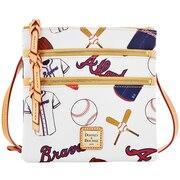 Women's Dooney & Bourke Atlanta Braves Triple Zip Crossbody Purse