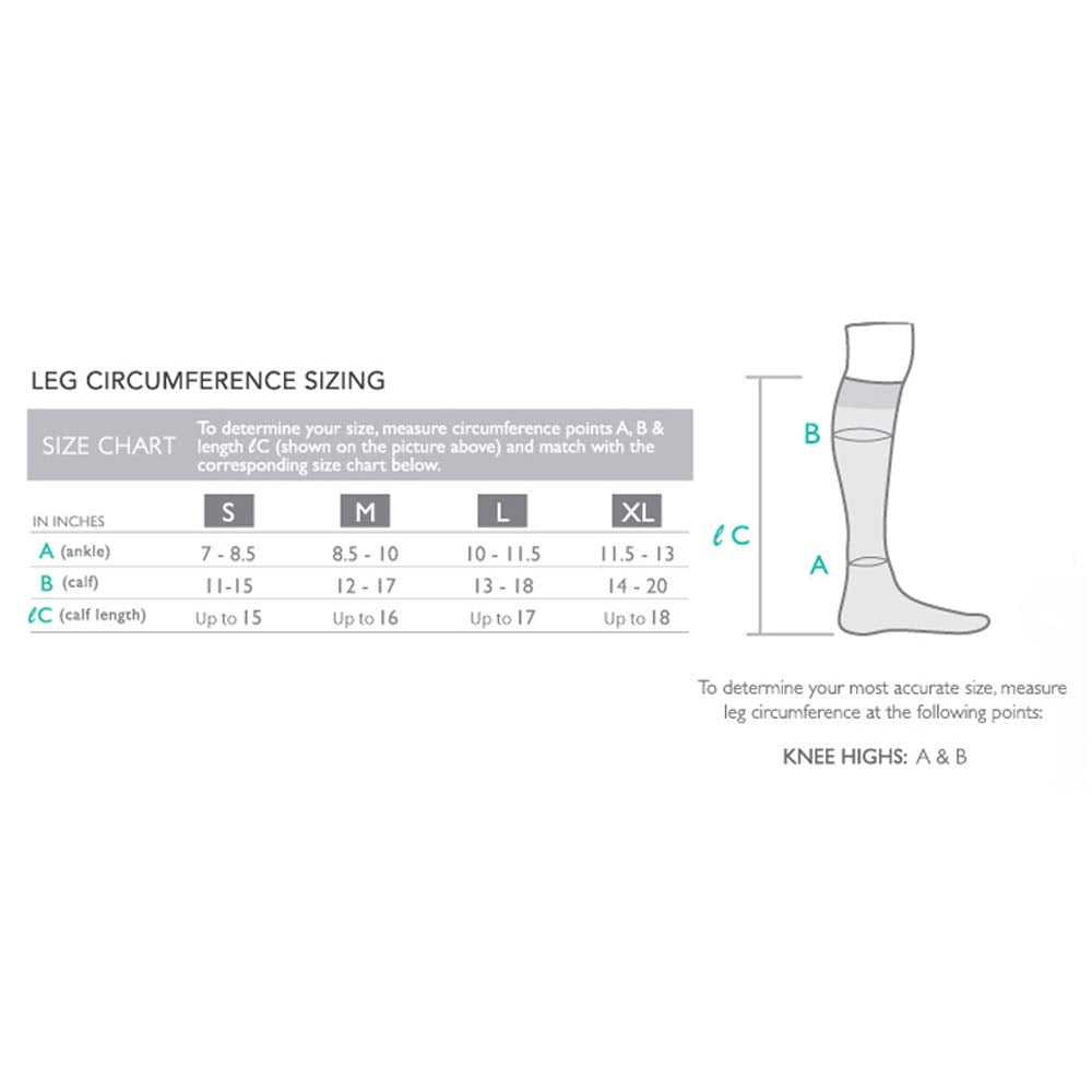 Rejuva 15-20 mmHg Graduated Compression Socks, Solid Ribbed Pattern, Men/Women