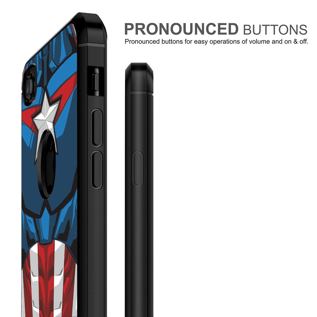 MTT Marvel Captain America Officially Licensed Tough Armor Back Case Cover for Apple iPhone 8 & 7 (Design 174)