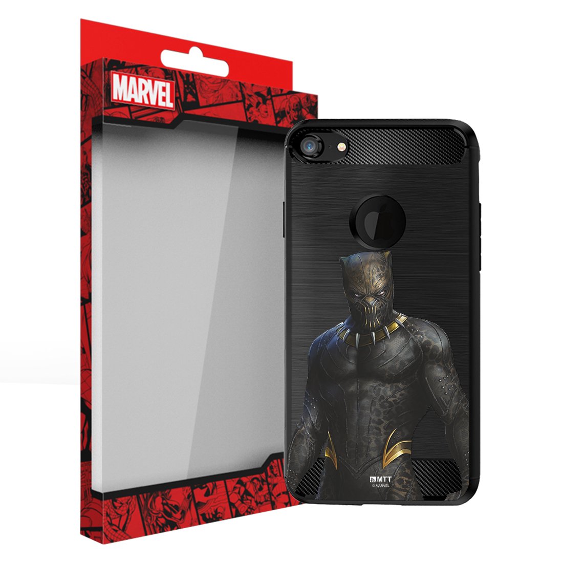 MTT Marvel Black Panther Officially Licensed Tough Armor Back Case Cover for Apple iPhone 8 & 7 (D226)