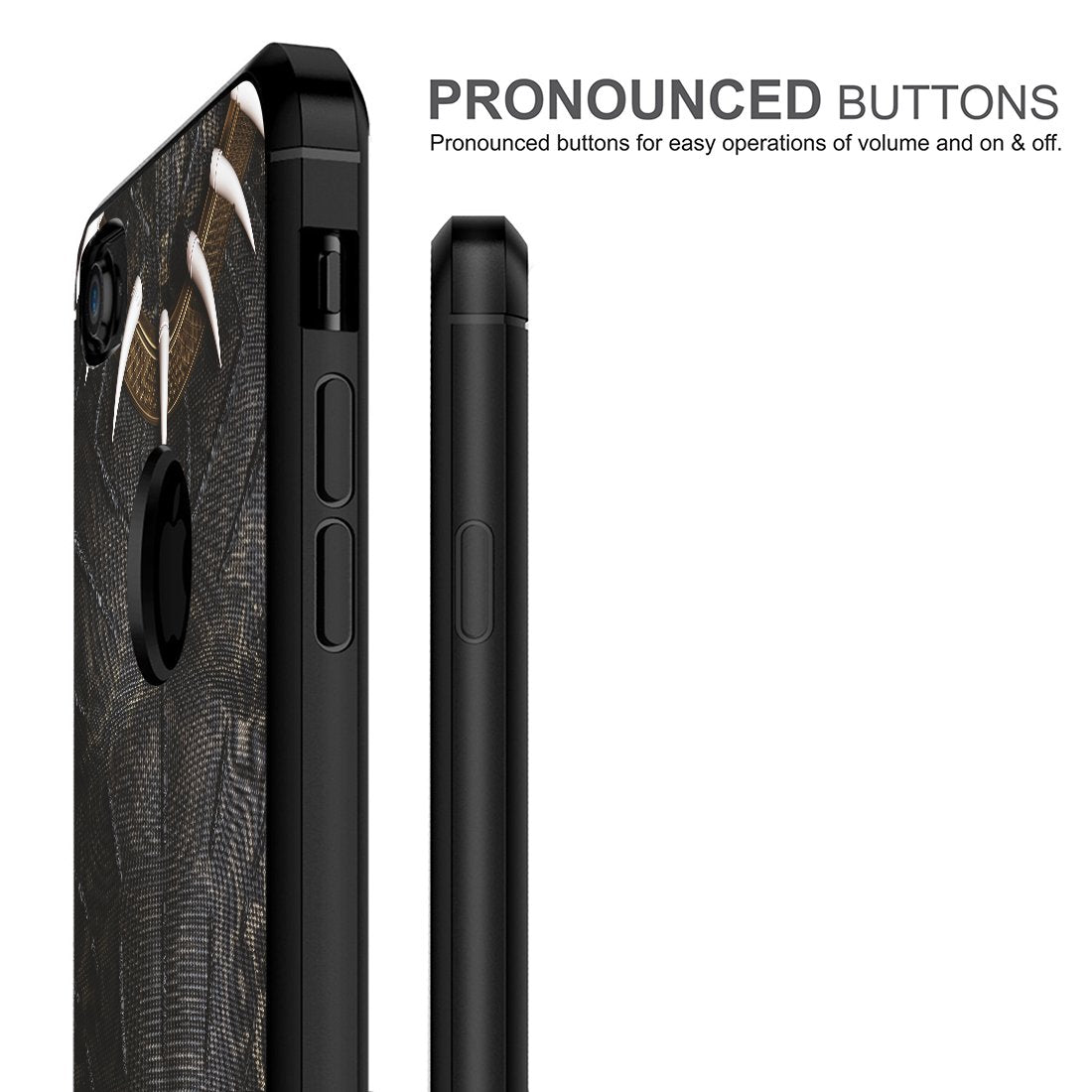 MTT Marvel Black Panther Officially Licensed Tough Armor Back Case Cover for Apple iPhone 8 & 7 (D202)