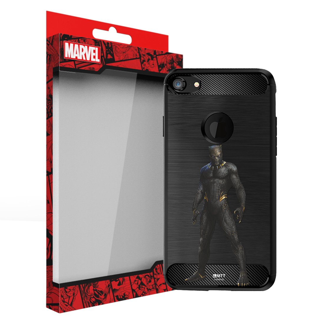 MTT Marvel Black Panther Officially Licensed Tough Armor Back Case Cover for Apple iPhone 8 & 7 (D227)