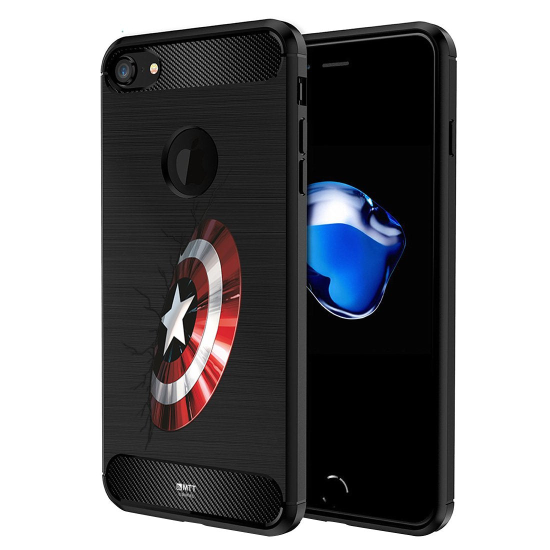 MTT Marvel Captain America Officially Licensed Tough Armor Back Case Cover for Apple iPhone 8 & 7 (Design 70)