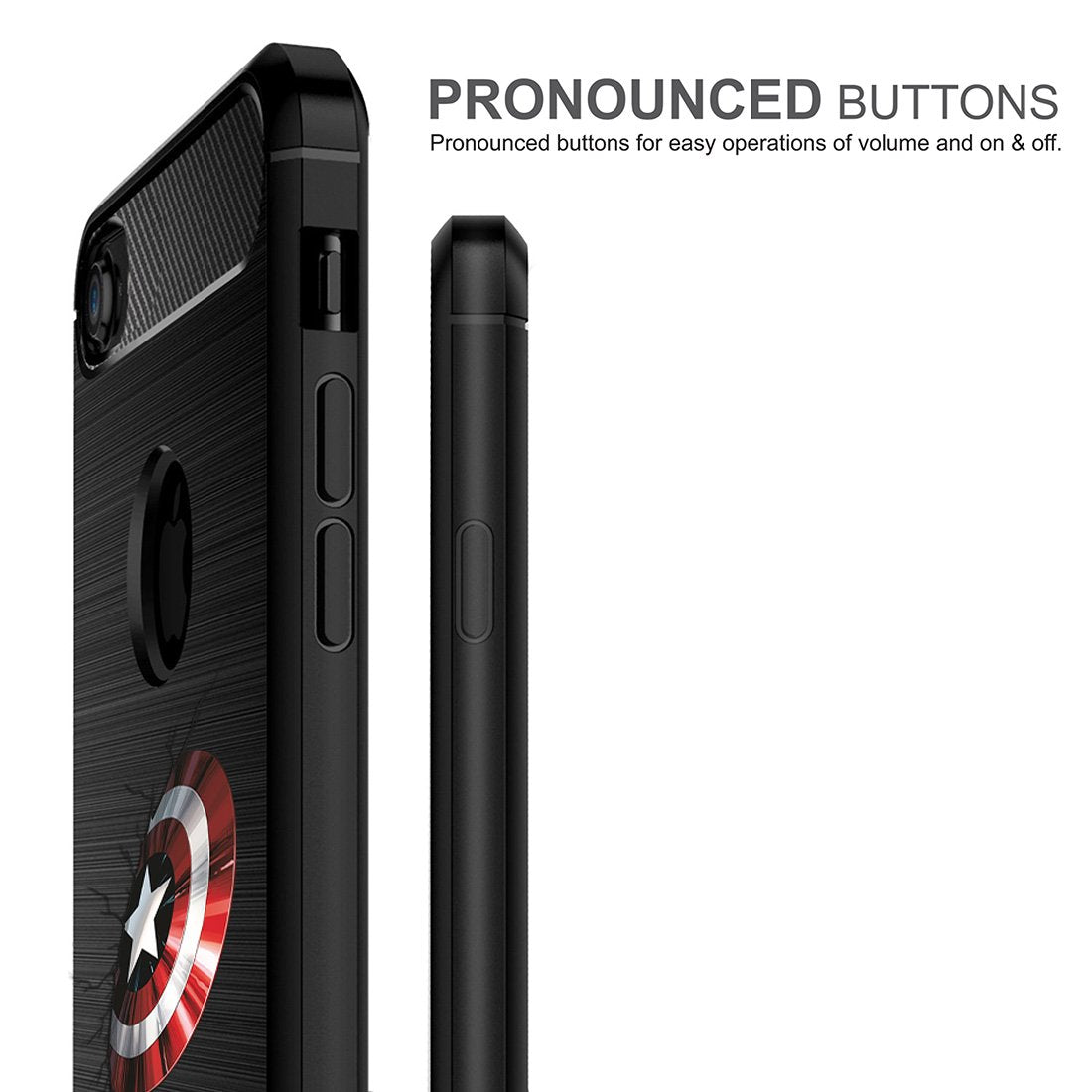 MTT Marvel Captain America Officially Licensed Tough Armor Back Case Cover for Apple iPhone 8 & 7 (Design 70)