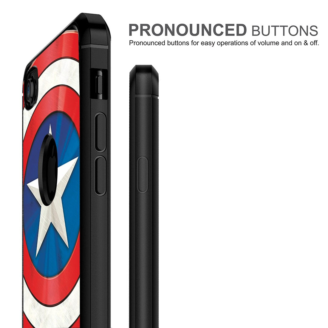 MTT Marvel Captain America Officially Licensed Tough Armor Back Case Cover for Apple iPhone 8 & 7 (Design 74)