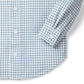 Hope & Henry Boys' Light Blue Gingham Woven Poplin Button Down Shirt Made with
