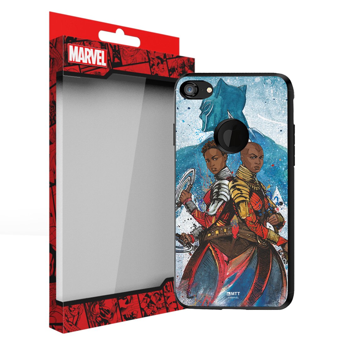 MTT Marvel Black Panther Officially Licensed Tough Armor Back Case Cover for Apple iPhone 8 & 7 (D220)