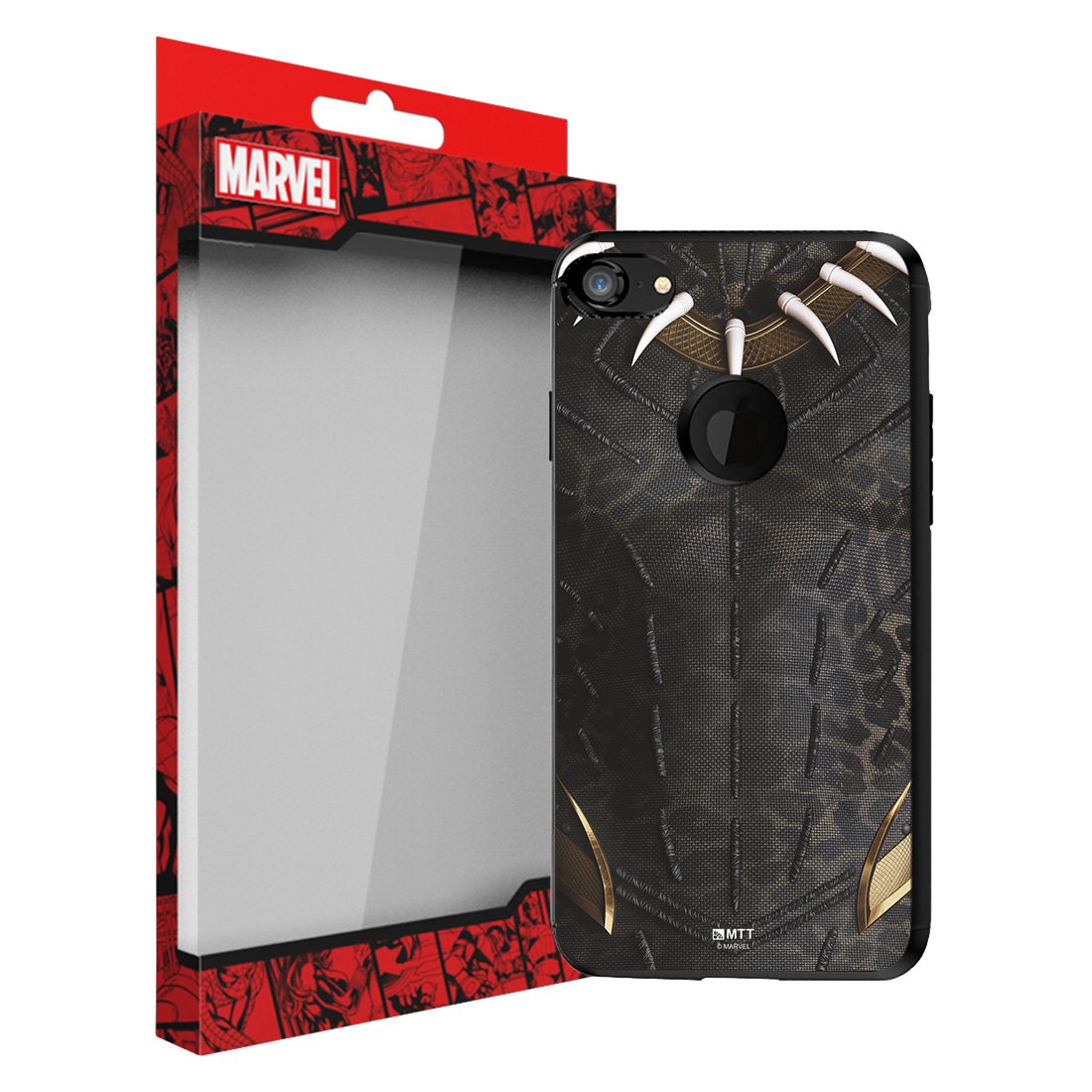 MTT Marvel Black Panther Officially Licensed Tough Armor Back Case Cover for Apple iPhone 8 & 7 (D202)